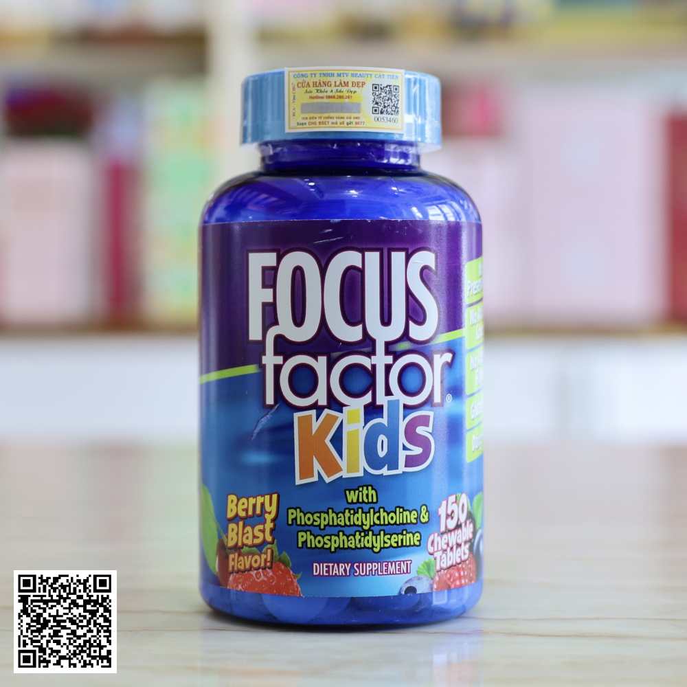 Kẹo Phát Triển Trí Não Cho Bé Focus Factor Kids Từ Mỹ 150 Viên