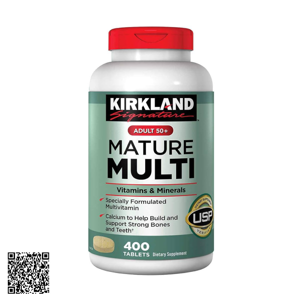 Viên Uống Vitamin Cho Người Trên 50 tuổi Kirkland Mature Multi Adult 50+ Từ Mỹ 400 Viên