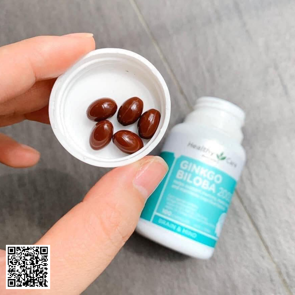 Viên Uống Bổ Não Healthy Care Ginkgo Biloba 2000mg Từ Úc 100 Viên
