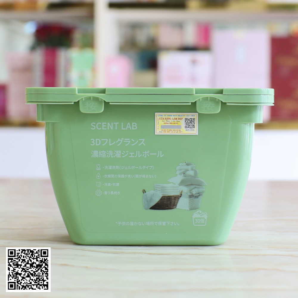 Viên Giặt Scent Lab Công Thức Kháng Khuẩn Hộp 30 Viên