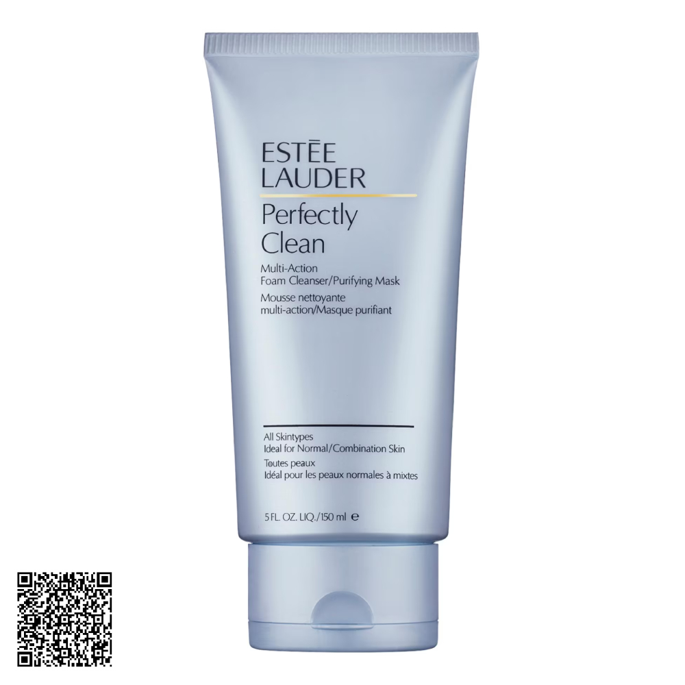 Sữa Rửa Mặt & Mặt Nạ Thanh Lọc Da 2in1 Estee Lauder Perfectly Clean Multi-Action Foam Cleanser/Purifying Mask Từ Mỹ 150ml