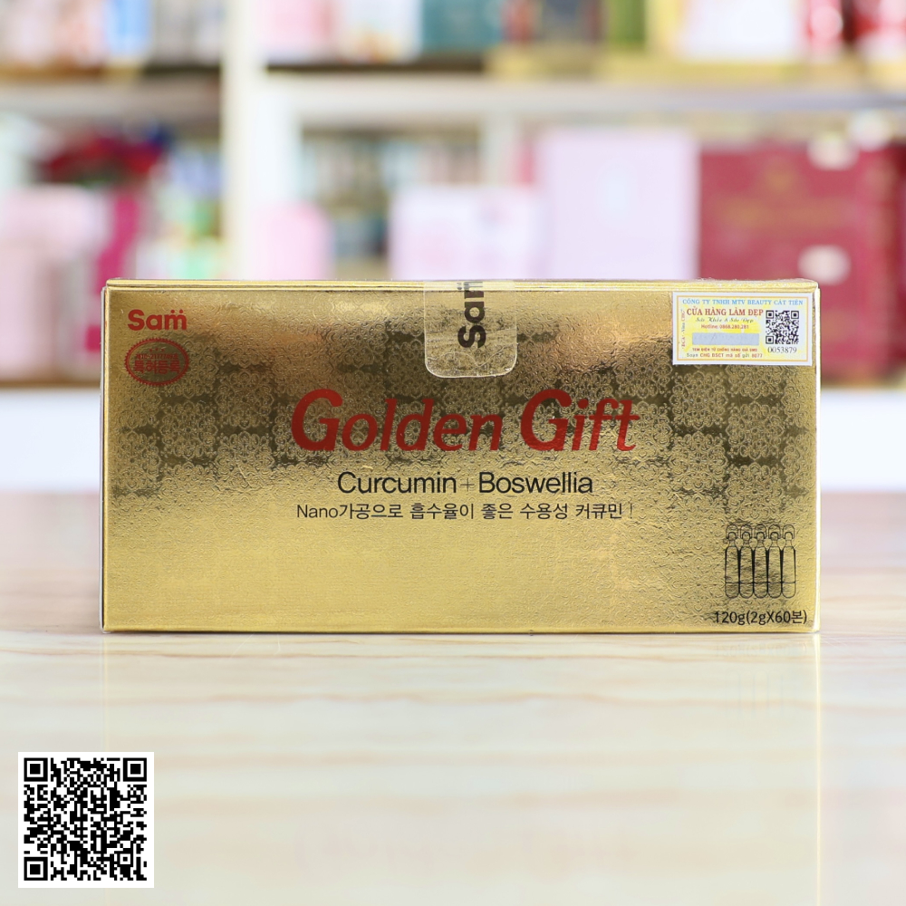 Tinh Nghệ Nano Sam Golden Gift Curcumin Boswellia Từ Hàn Quốc 60 Tép