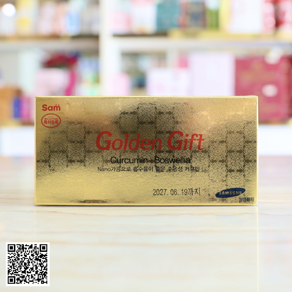 Tinh Nghệ Nano Sam Golden Gift Curcumin Boswellia Từ Hàn Quốc 60 Tép