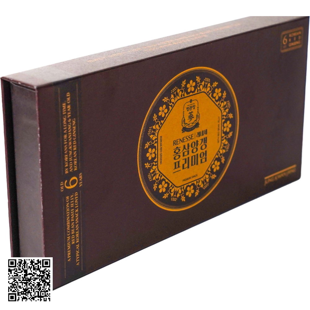 Kẹo Dẻo Hồng Sâm Đậu Đỏ KGC Jung Kwan Jang Từ Hàn Quốc 45g x 7 Thanh