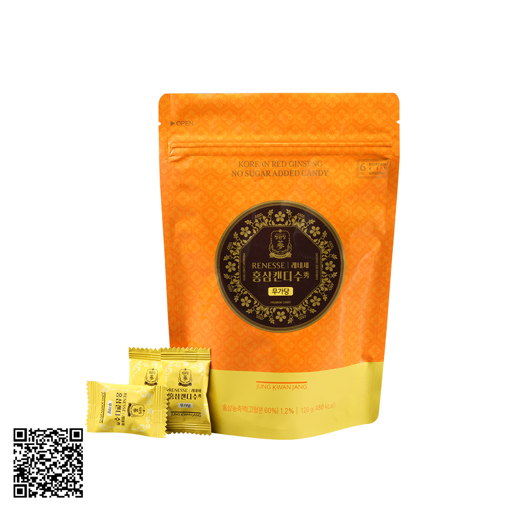 Kẹo Hồng Sâm Không Đường KGC Jung Kwan Jang Từ Hàn Quốc 120g