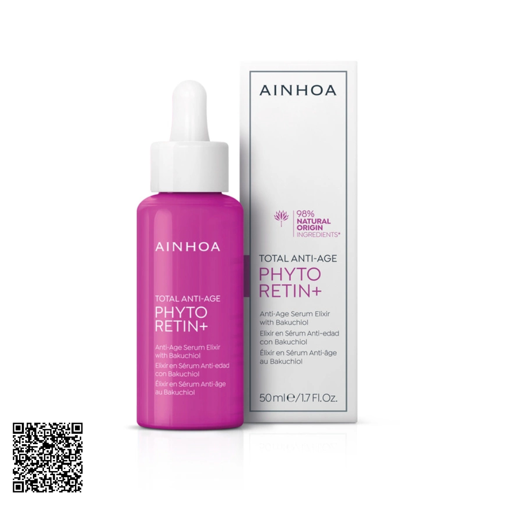 Serum Hỗ Trợ Ngừa Lão Hóa Tức Thì Ainhoa Phyto Retin+ Anti-Age Serum Elixir With Bakuchiol Từ Tây Ban Nha 50ml