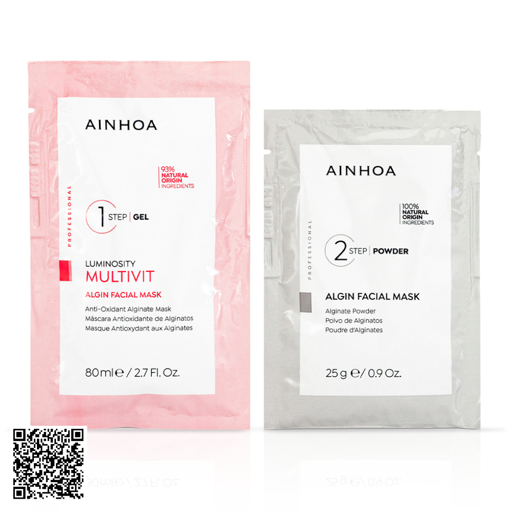 Mặt Nạ Tảo Hỗ Trợ Ngừa Lão Hóa Ainhoa Multivit Alginate Antioxidant Mask + Powder + Algin Facial Mask (80ml + 25g)