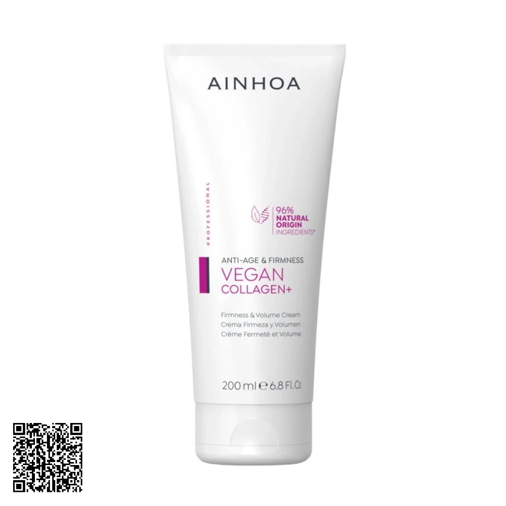 Kem Làm Săn Chắc Da, Hỗ Trợ Ngừa Lão Hóa Ainhoa Vegan Collagen Fimness & Volume Cream Từ Tây Ban Nha 200ml