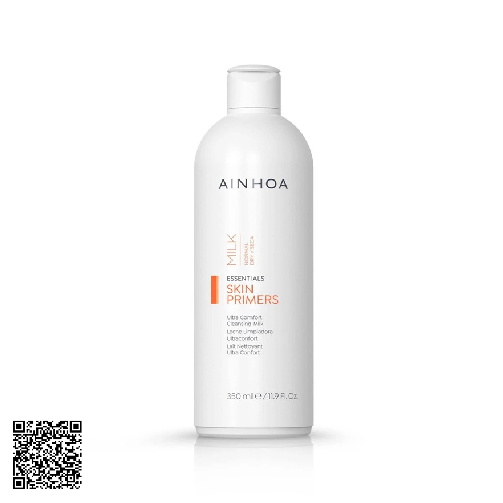 Sữa Rửa Mặt Ainhoa Skin Primers Ultra Comfort Cleansing Milk Từ Tây Ban Nha 350ml
