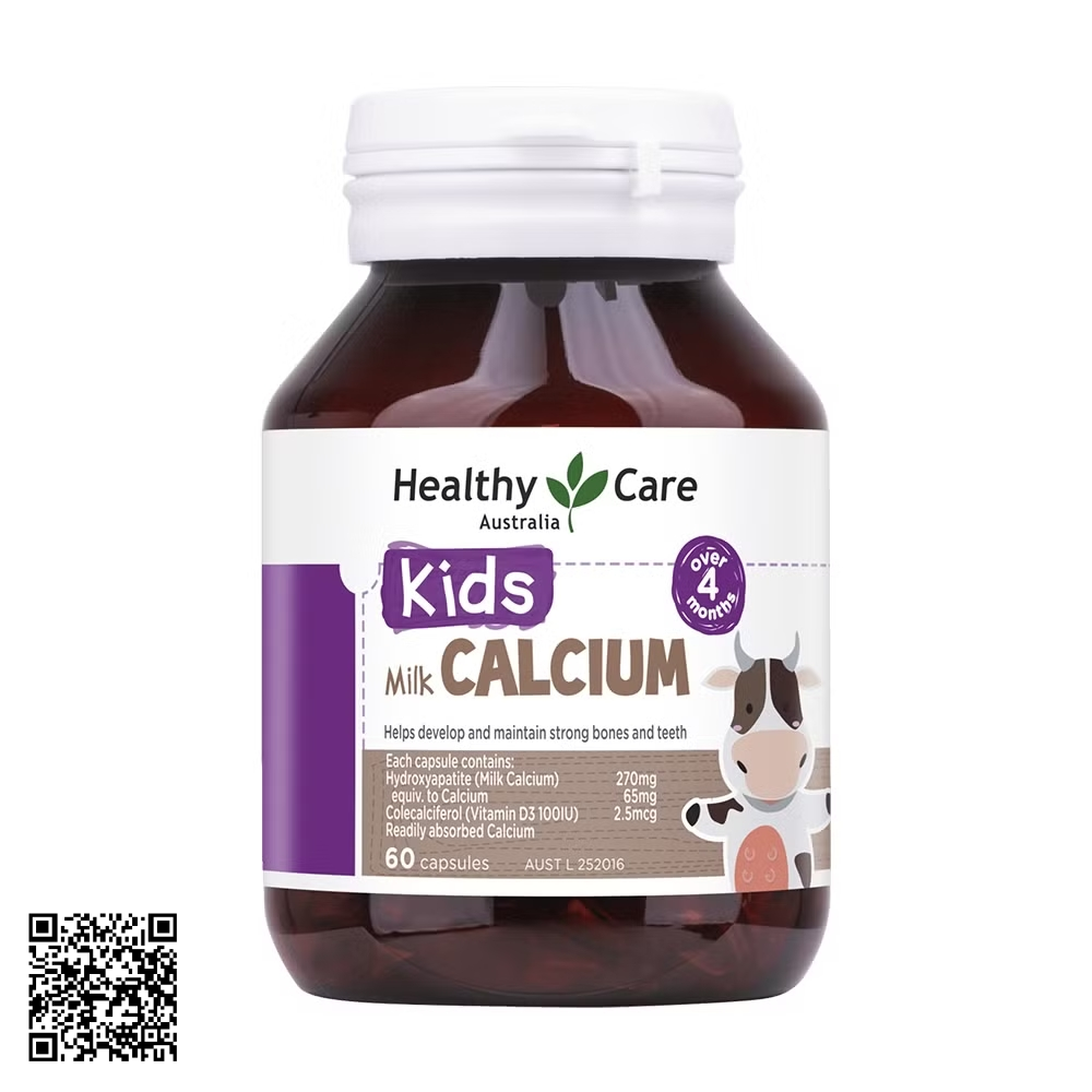 Viên Sữa Canxi Cho Bé Milk Calcium Healthy Care Từ Úc 60 Viên