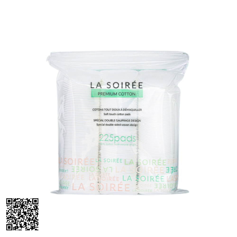 Bông Tẩy Trang La Soirée Premium Cotton 225 Miếng