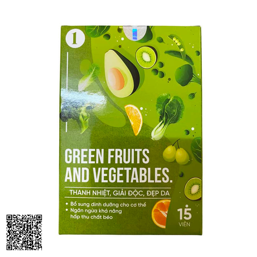 Viên Uống Detox Rau Củ Slimming Care Green Fruits And Vegetables Thanh Nhiệt, Giải Độc, Đẹp Da Từ Việt Nam 15 Viên