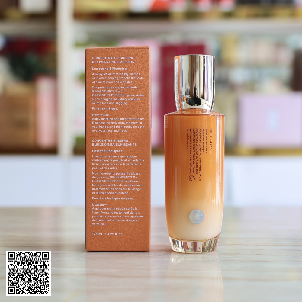 Sữa Dưỡng Nhân Sâm Ngăn Ngừa Lão Hóa Sulwhasoo Concentrated Ginseng Rejuvenating Emulsion 125ml
