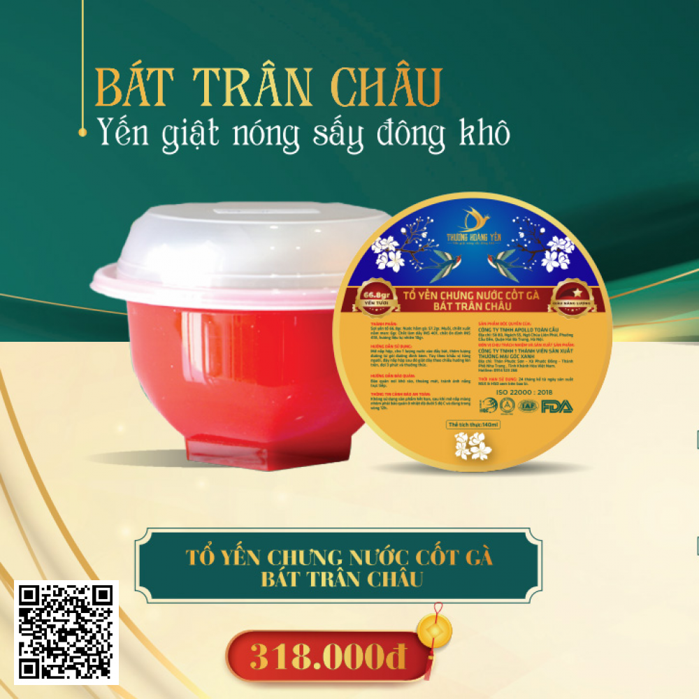 Tổ Yến Chưng Nước Cốt Gà - Bát Trân Châu