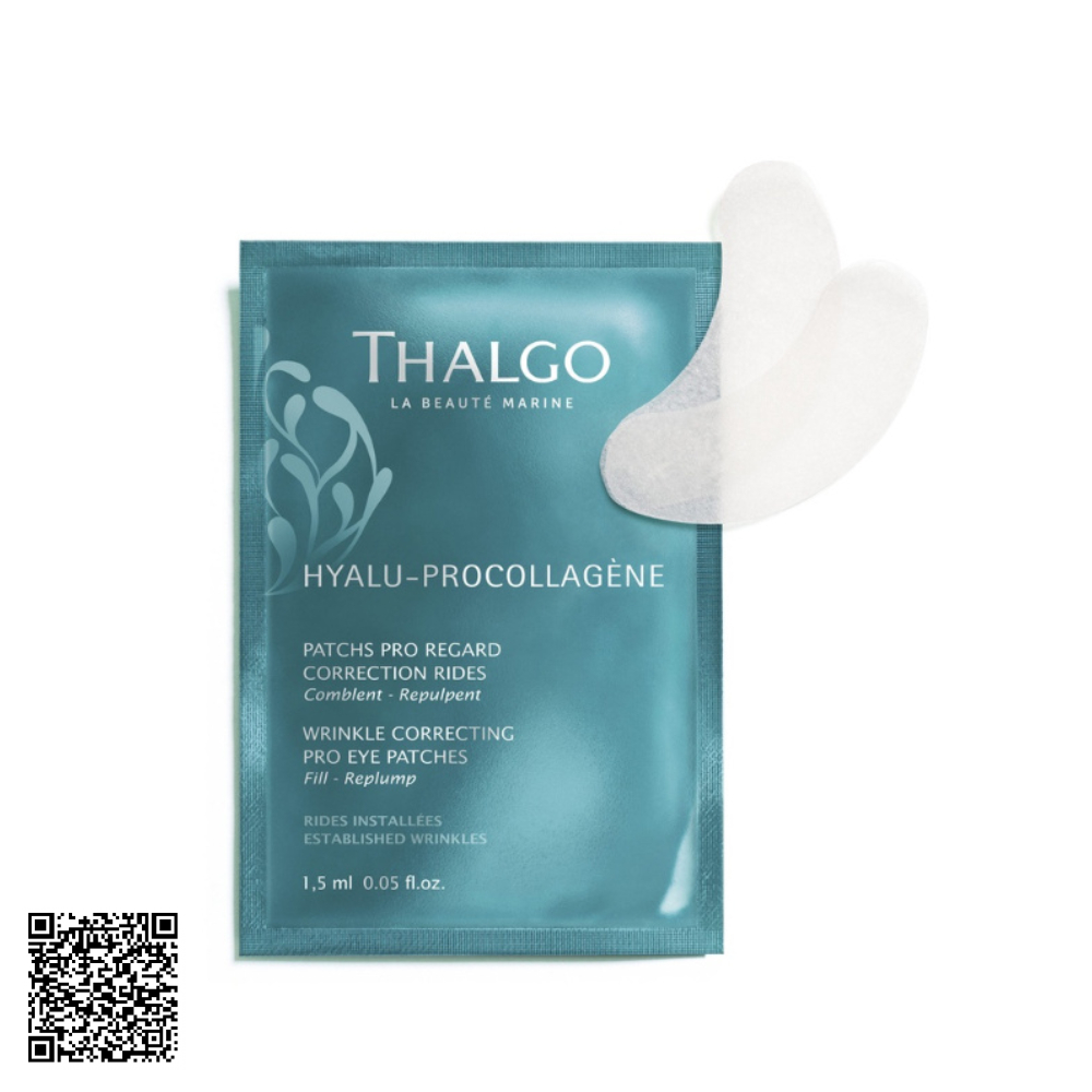 Mặt Nạ Làm Đầy Nếp Nhăn Vùng Mắt Thalgo Wrinkle Correcting Pro Eye Patches Hộp 16 Miếng