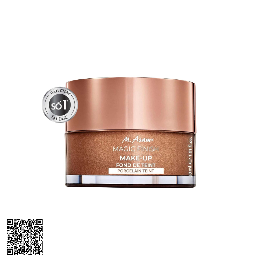 Kem Nền Mây 4 Trong 1 Tone Sáng M. Asam Magic Finish Make-up Mousse Porcelain Teint 30ml