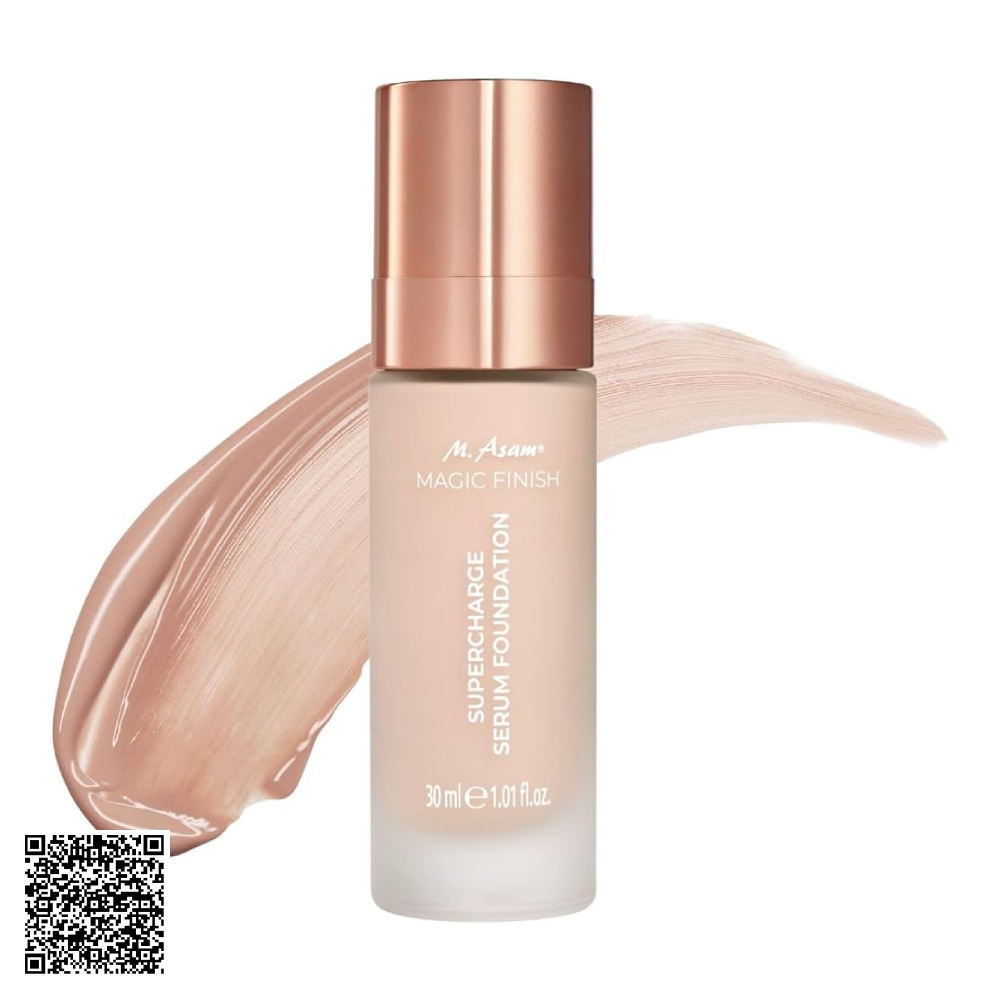 Kem Nền Che Phủ Hoàn Hảo Và Làm Săn Chắc Da Tone Sáng Ánh Hồng M. Asam Magic Finish Supercharge Serum Foundation 180 Rose Fair 30ml
