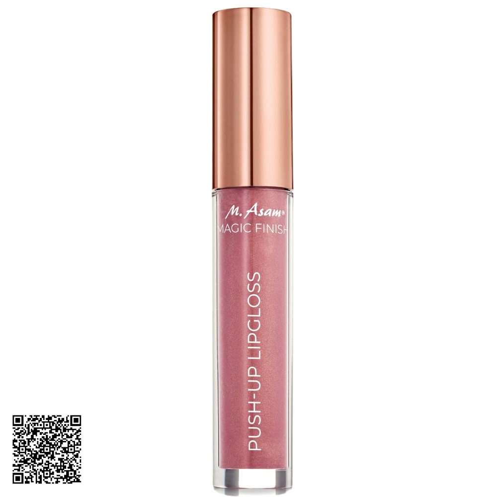 Son Bóng Ánh Nhũ Không Màu Tạo Hiệu Ứng Căng Mọng Môi M. Asam Magic Finish Push-up Lipgloss Rosewood Light 4ml