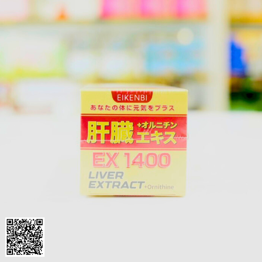 Viên Uống Giải Độc Gan Liver Extract +Ornithine Ex 1400 Eikenbi Từ Nhật Bản 180 Viên
