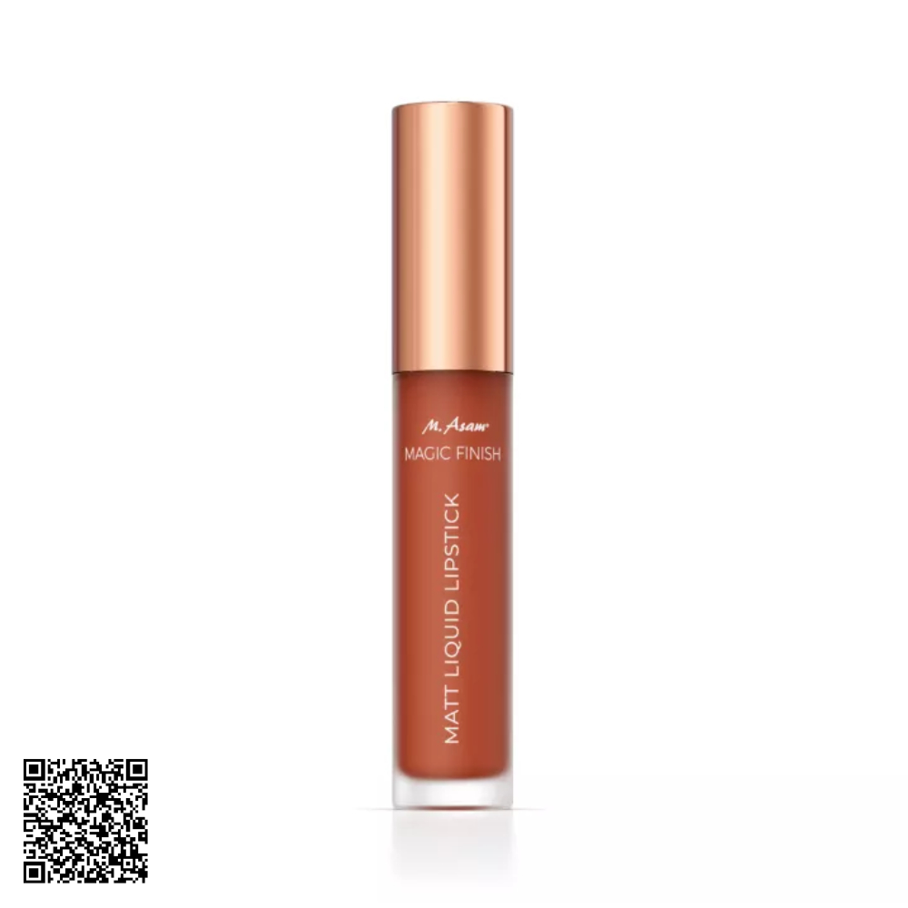 Son Kem Lì Mịn Môi Và Bền Màu Cam Đất M. Asam Magic Finish Matt Lidquid Lipstick Chestnut 4ml