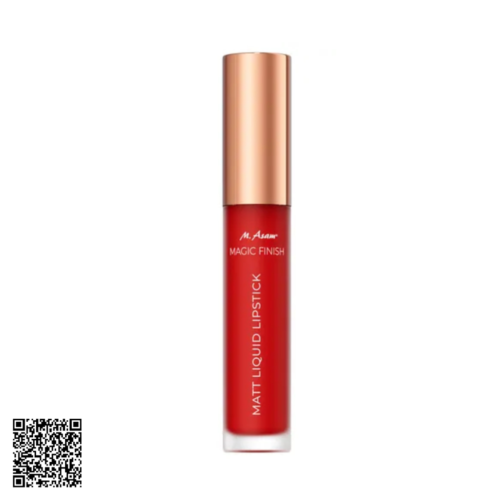 Son Kem Lì Mịn Môi Và Bền Màu Đỏ Cherry M. Asam Magic Finish Matt Lidquid Lipstick Cherry 4ml