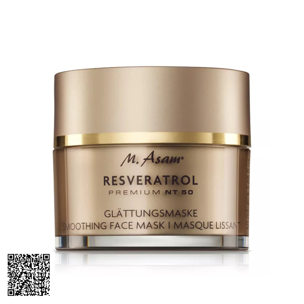 Mặt Nạ Phục Hồi Và Hỗ Trợ Ngừa Lão Hóa Chuyên Sâu M. Asam Resveratrol Premium NT50 Smoothing Face Mask 50ml