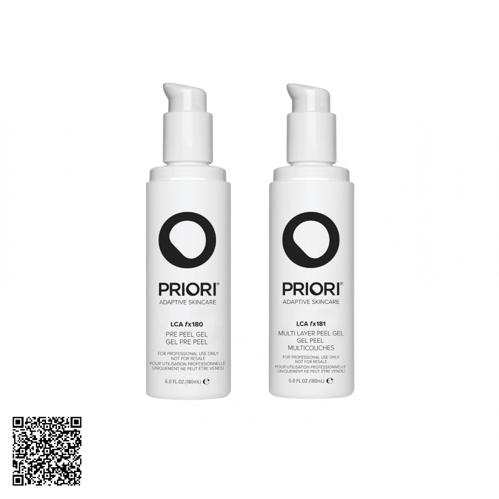 Bộ Sản Phẩm Peel Da Tại Nhà PRIORI LCA Fx180 Pre Peel Gel + PRIORI LCA Fx181 Multi Layer Peel Gel (180ml + 180ml)