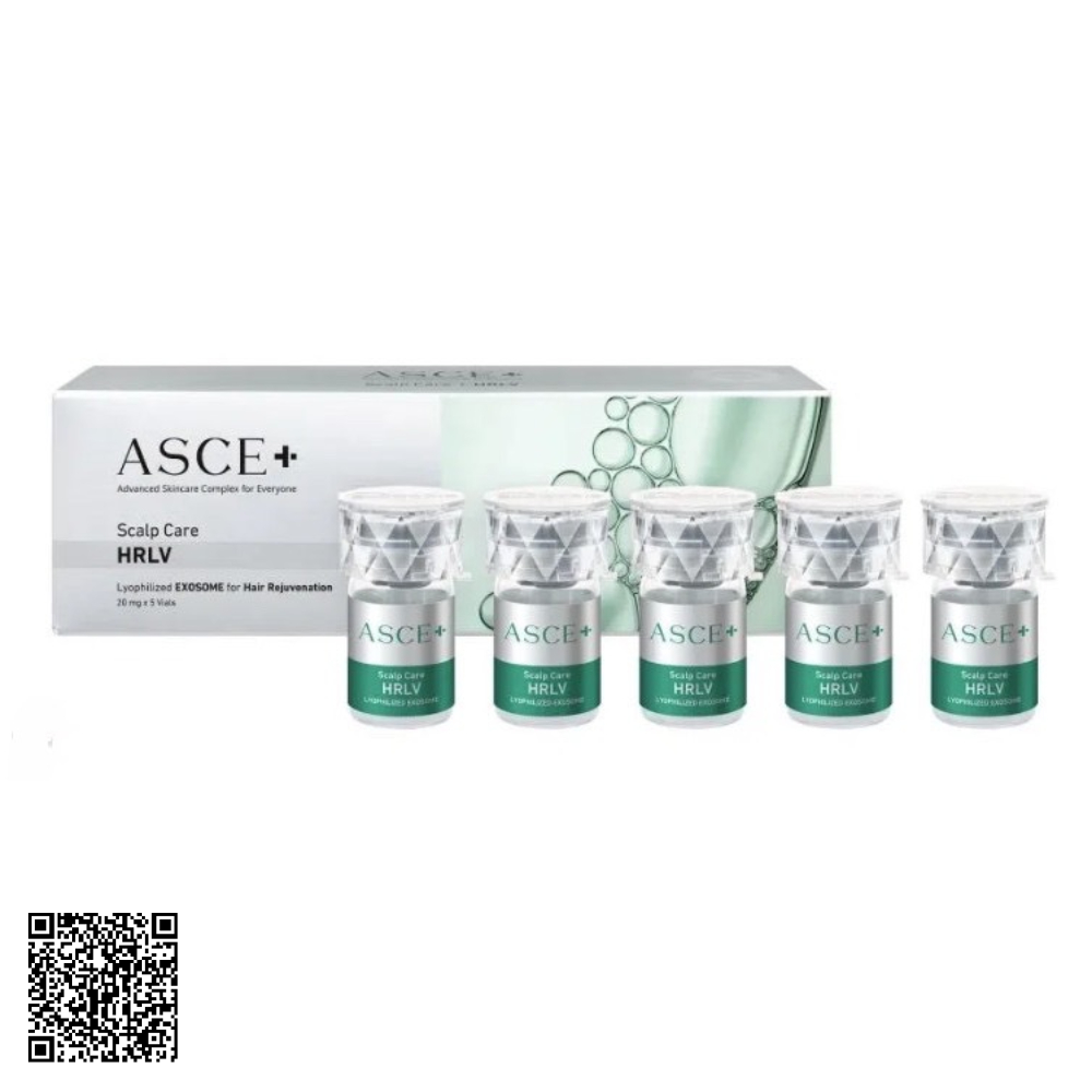 Bộ Giải Pháp Exosome Chăm Sóc Chuyên Nghiệp Cho Tóc & Da Đầu ExoCoBio ASCE Plus HRLV 5 Sets