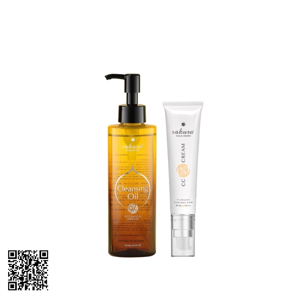 Combo Dầu tẩy trang & CC Cream Từ Nhât Bản 2 Món