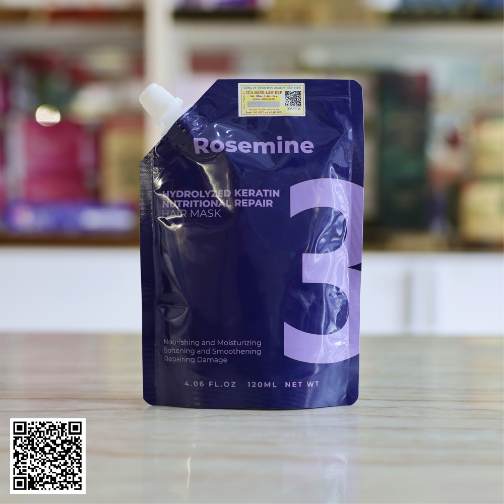 Mặt Nạ Ủ Tóc Rosemine Hair Mask Phục Hồi Ngăn Ngừa Gãy Rụng Tóc 120ml