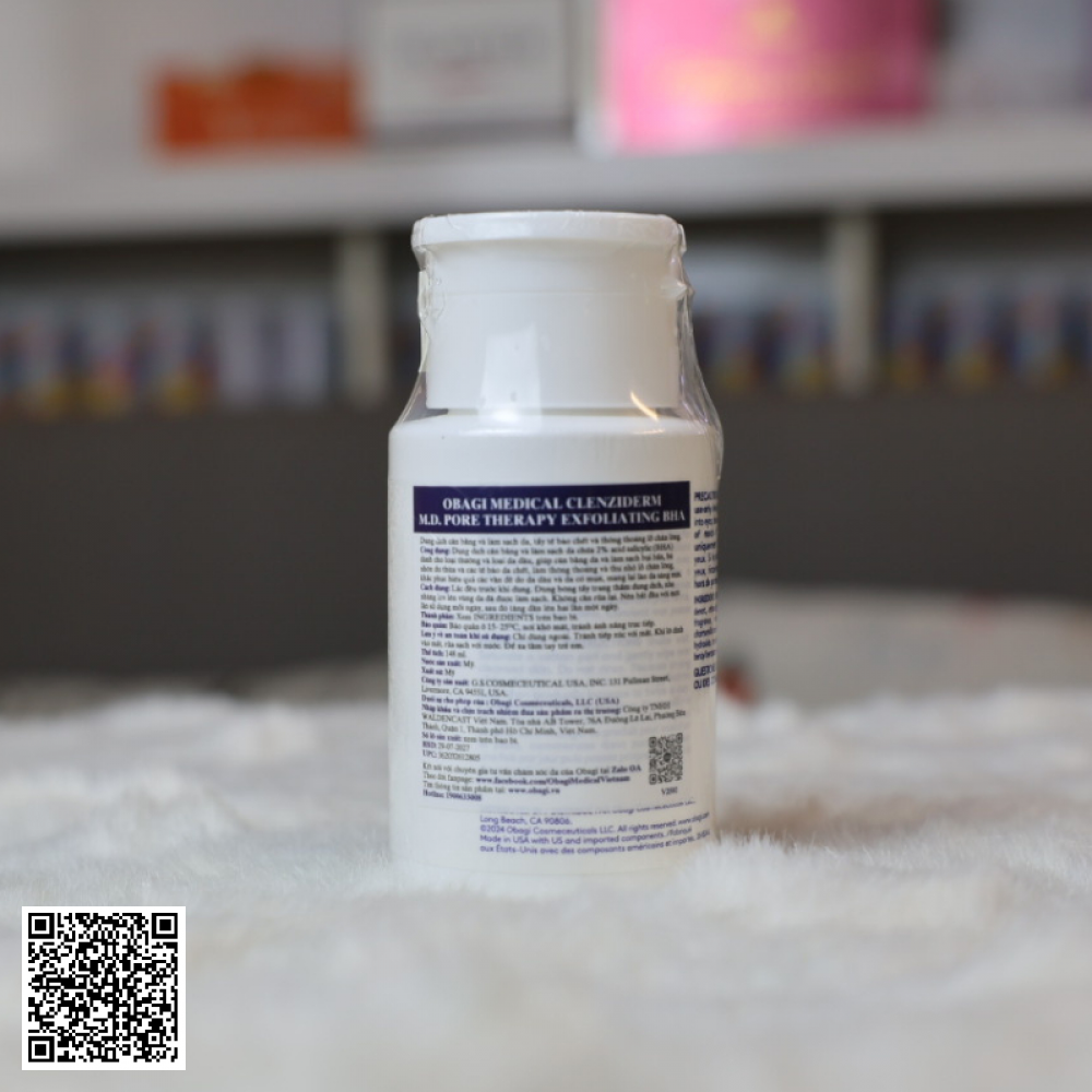 Toner BHA Tẩy Tế Bào Chết, Làm Sạch Mụn Obagi Clenziderm M.D. Exfoliating Từ Mỹ 148ml