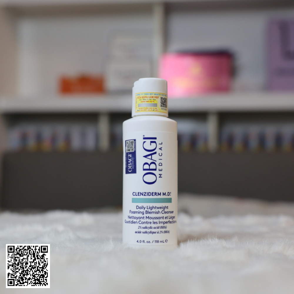 Bộ Đôi Dưỡng Sáng Khỏe & Làm Sạch Mụn Nhờ BHA Obagi Clenziderm Cleanser & Obagi Clenziderm Exfoliating BHA Toner 