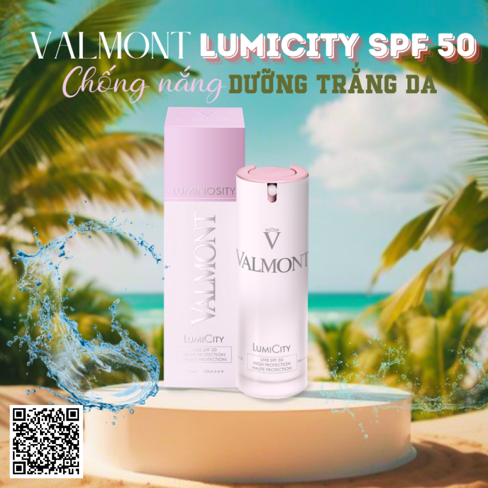 Kem chống nắng dưỡng trắng da Valmont LUMICITY SPF 50 Từ Thuỵ Sĩ 30ml