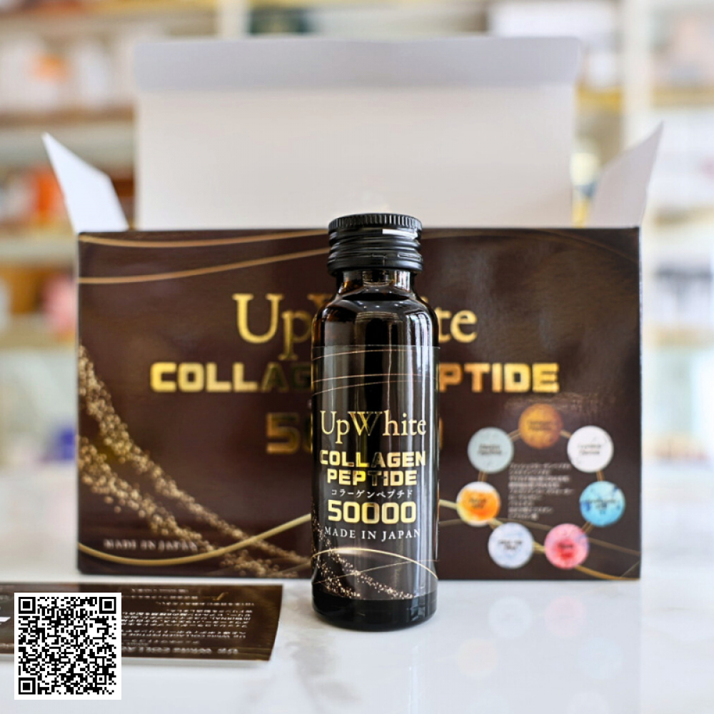 Liệu Trình Nước Uống Trắng Da UpWhite Collagen Peptide 50000 Từ Nhật Bản 1 Tháng