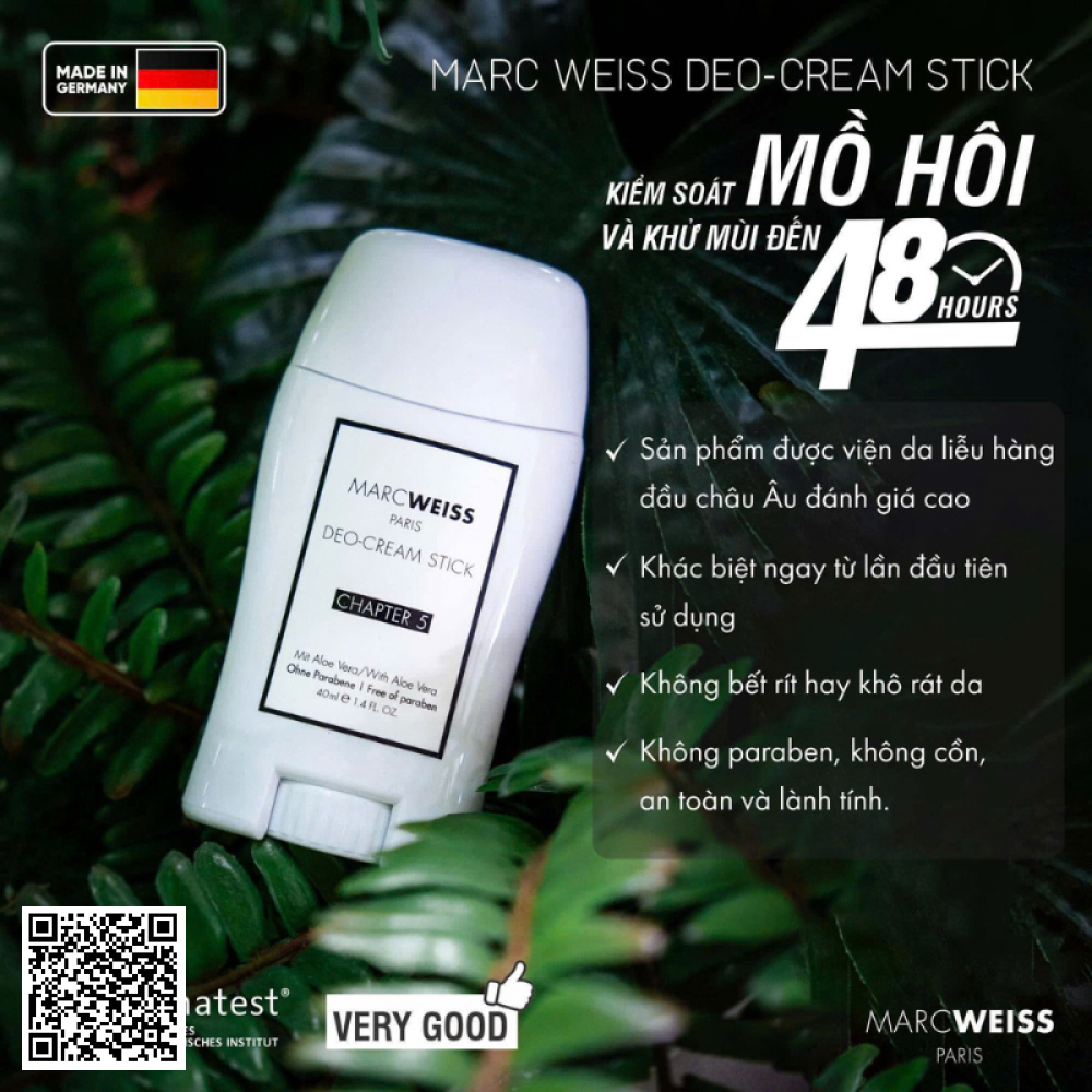 Nước Hoa Khô Khử Mùi Cơ Thể Deo Marcweiss Paris Từ Đức 40ml