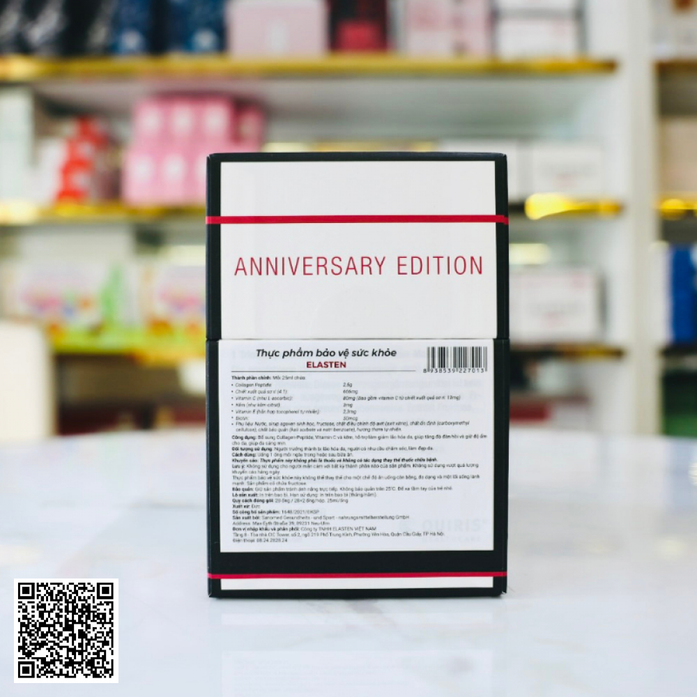 Liệu Trình Nước Uống Collagen Elasten Scientific Skin Care Từ Đức Hộp 30 Ống x 3 Hộp