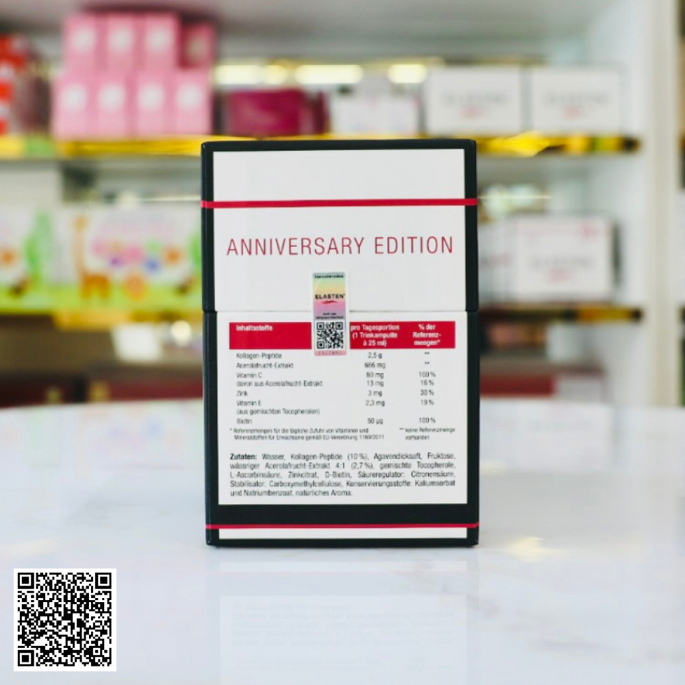 Liệu Trình Nước Uống Collagen Elasten Scientific Skin Care Từ Đức Hộp 30 Ống x 3 Hộp