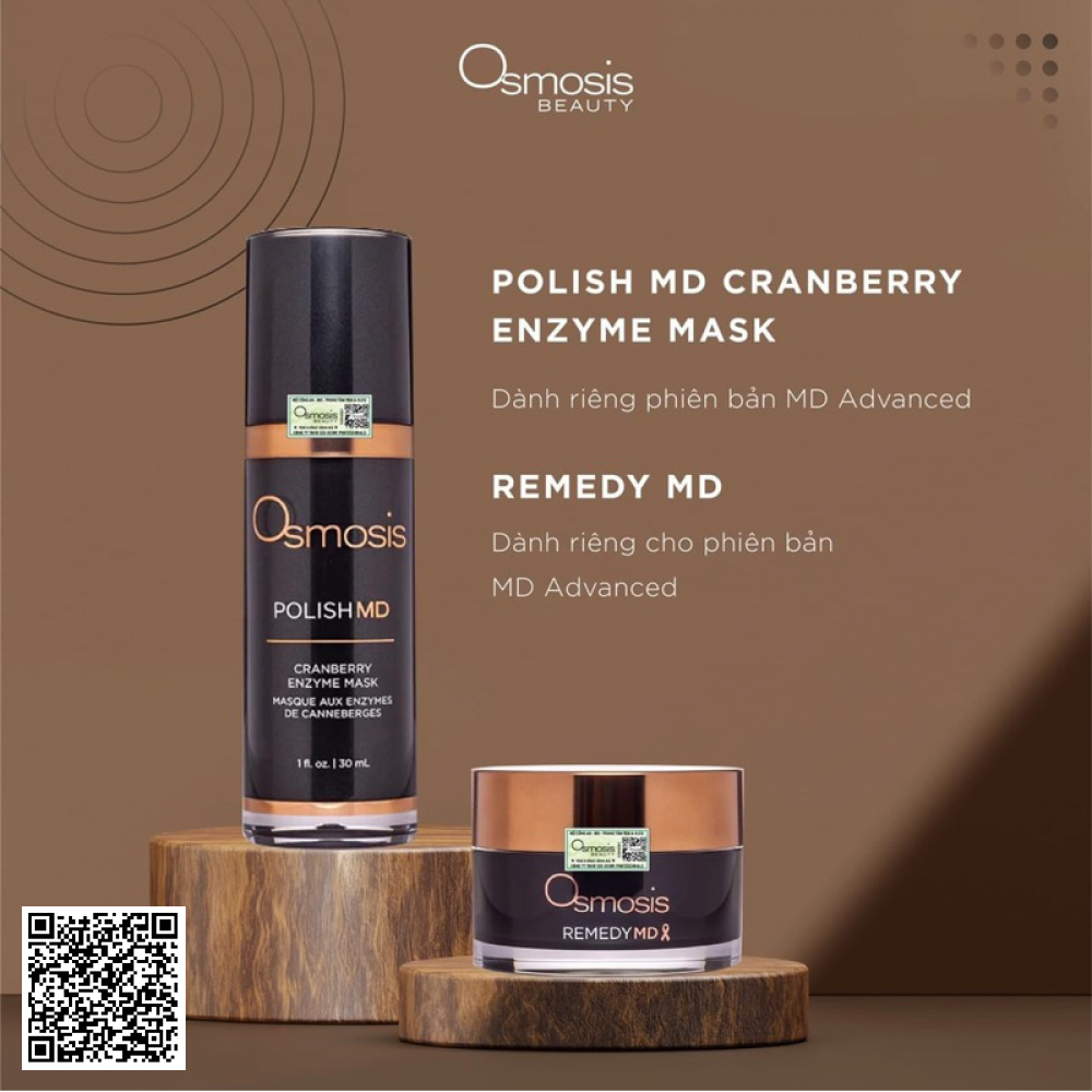 Mặt Nạ Enzyme Tẩy Tế Bào Chết MD Osmosis Polish MD Cranberry Enzyme Mask Từ Mỹ 30ml