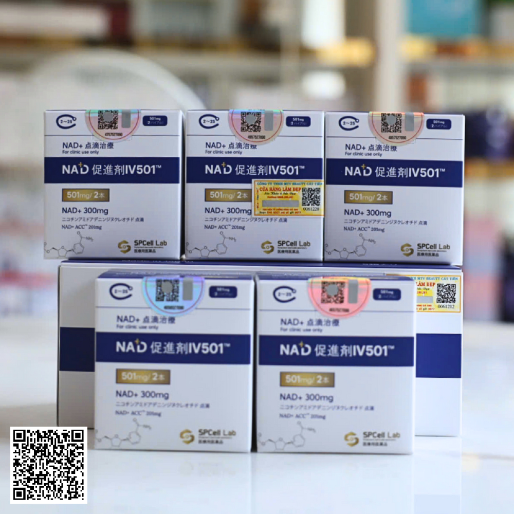 Truyền Tế Bào NAD+ IV 501mg SPCell Lab 10 Lần Truyền ( 1 NAD+300mg Và 1 NAD+ACC 201mg )