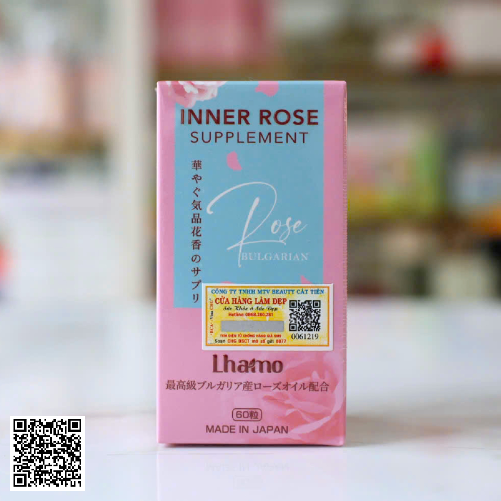 Viên Uống Thơm Cơ Thể Inner Rose Supplement Lhamo Nhật Bản Hộp 60 Viên