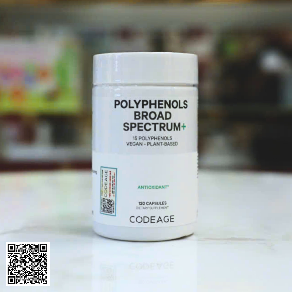 Viên Uống Chống Nắng Polyphenols Broad Spectrum Codeage Từ Mỹ Hộp 120 Viên
