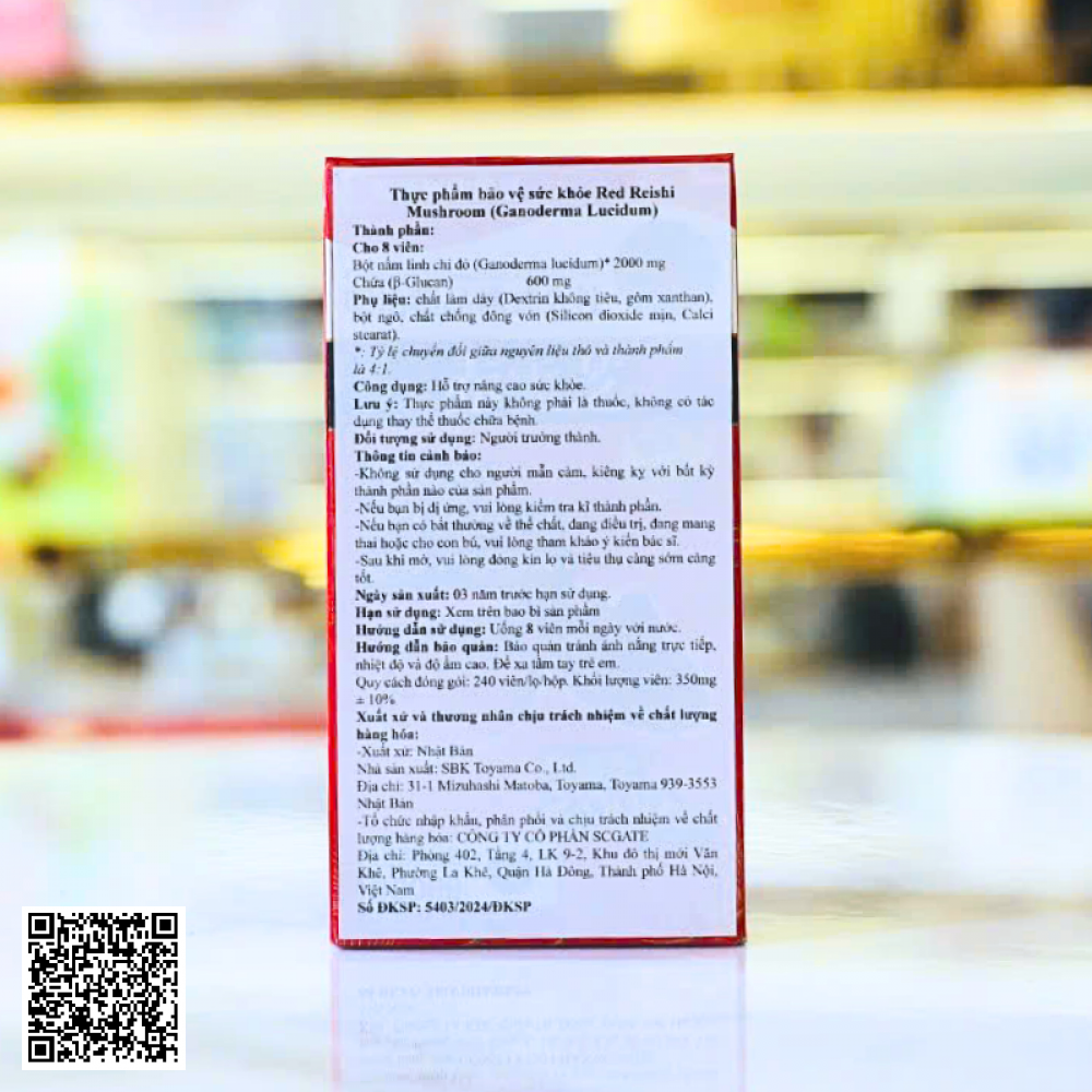 Viên Uống Nấm Linh Chi Đỏ Red Reishi Mushroom (Ganoderma Lucidum) Meiji Pharma Nhật Bản Hộp 240 Viên