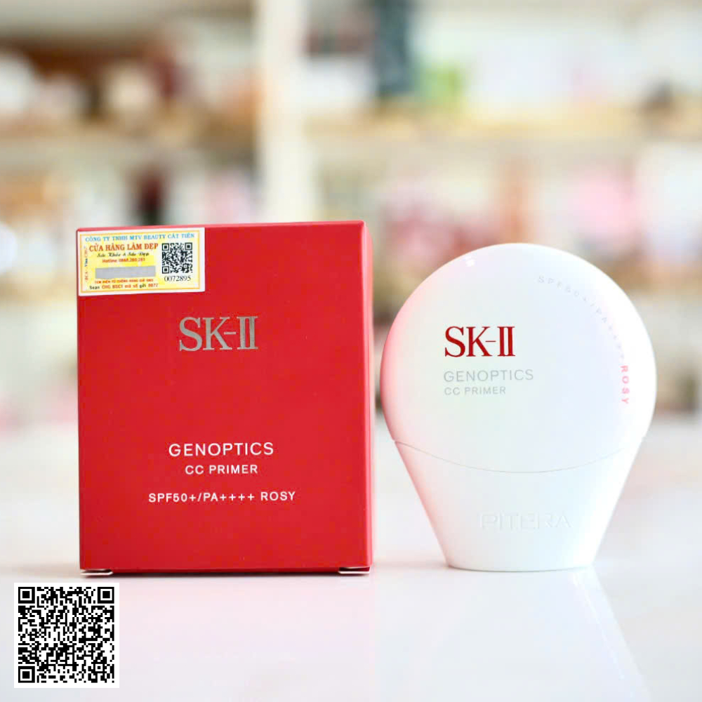 Kem Chống Nắng Trang Điểm SK-II GenOptics CC Primer SPF50+/PA++++ Rosy Nhật Bản 30g