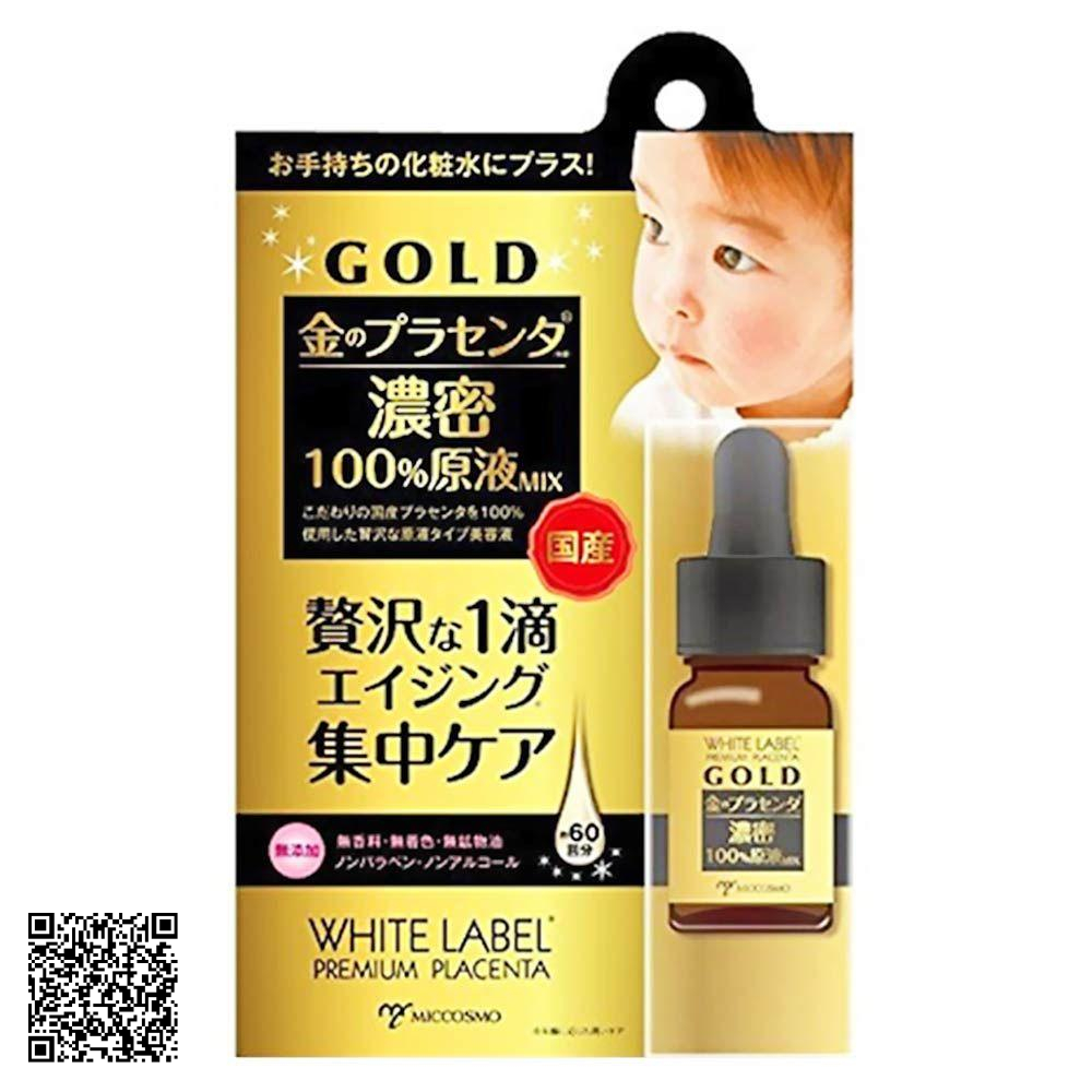 Serum Miccosmo White Label Premium Placenta Gold Essence Dưỡng Trắng Sáng 10ml Từ Nhật Bản 