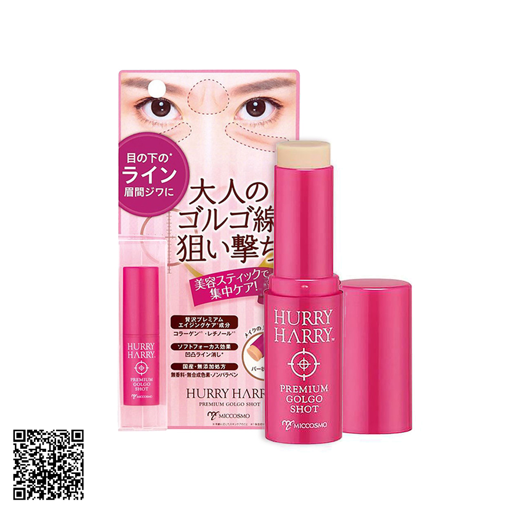 Thỏi Serum Miccosmo Hurry Harry Premium Golgo Shot Collagen Dưỡng Da Vùng Mắt Từ Nhật Bản 3.4g