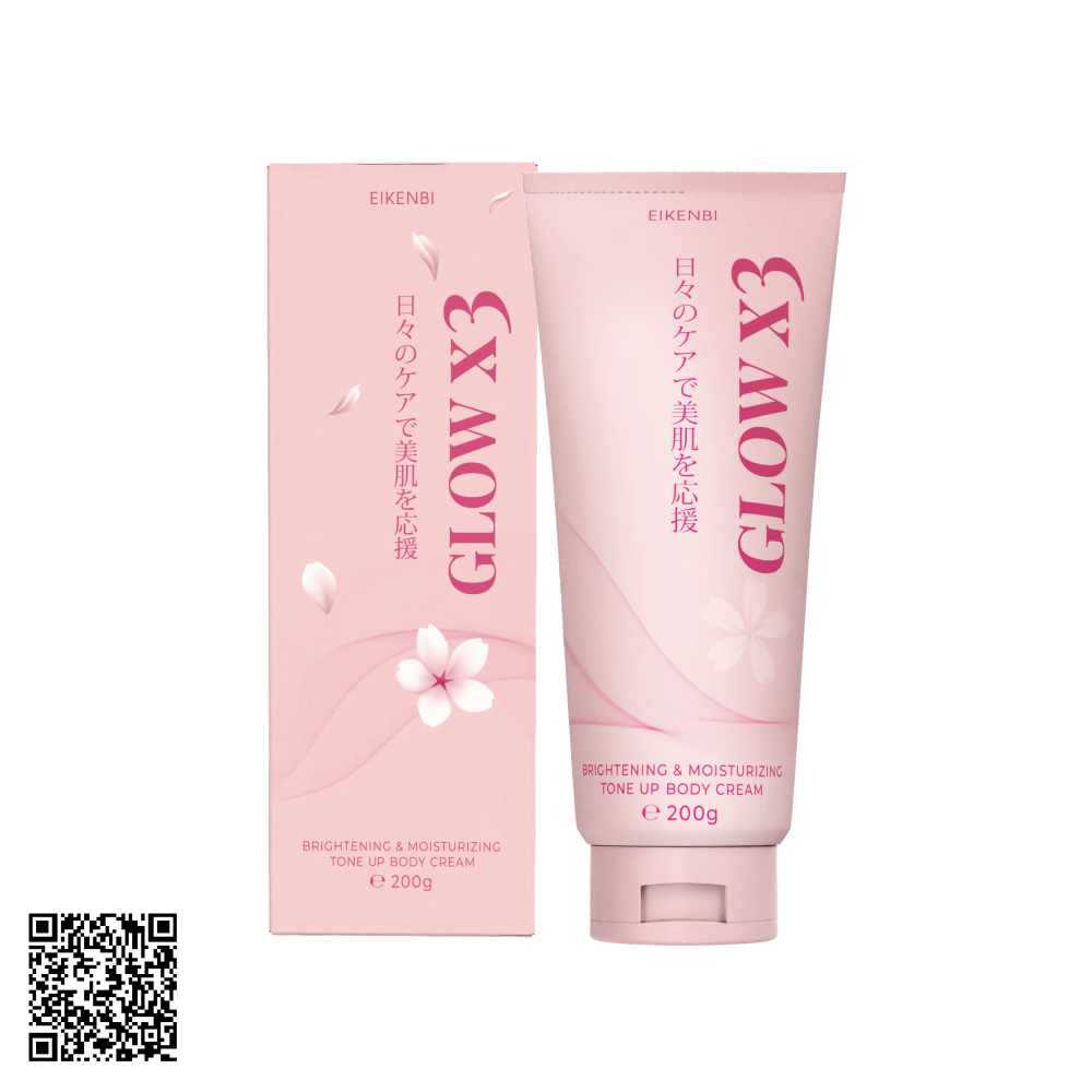 Kem Dưỡng Trắng Nâng Tone Body Glow X3 Eikenbi từ Nhật Bản 200g