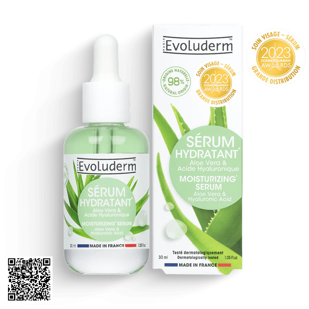 Tinh Chất Evoluderm Serum Hydratant Và Anti-Age Cấp Ẩm Sâu Và Trẻ Hóa Da 30ml từ Pháp