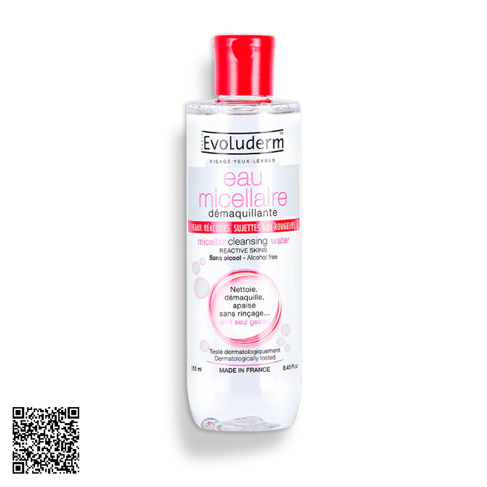 Nước Tẩy Trang Evoluderm Micellar Cleansing Water Cho Da Mẫn Cảm 250ml từ Pháp