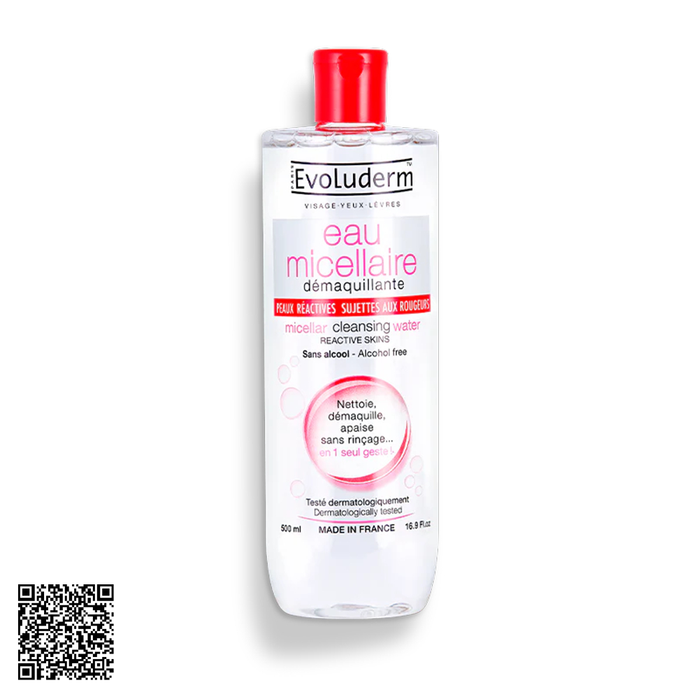 Nước Tẩy Trang Evoluderm Micellar Cleansing Water Cho Da Mẫn Cảm 500ml từ Pháp