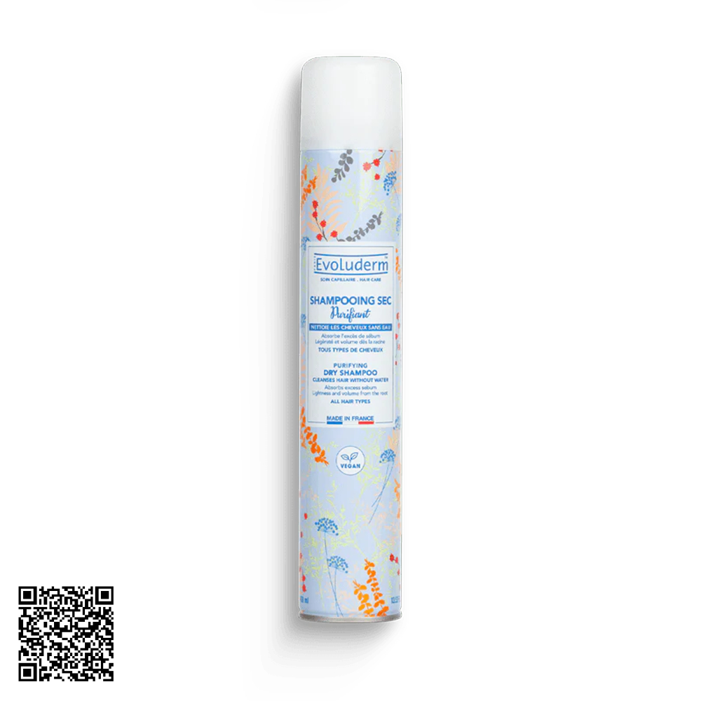 Xịt Gội Khô Evoluderm Shampooing Sec Purifiant 400ml từ Pháp